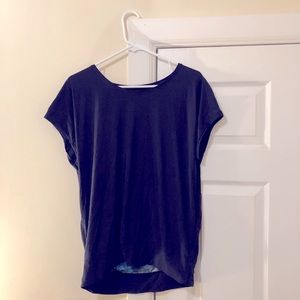 lululemon navy light luxtreme backless tee